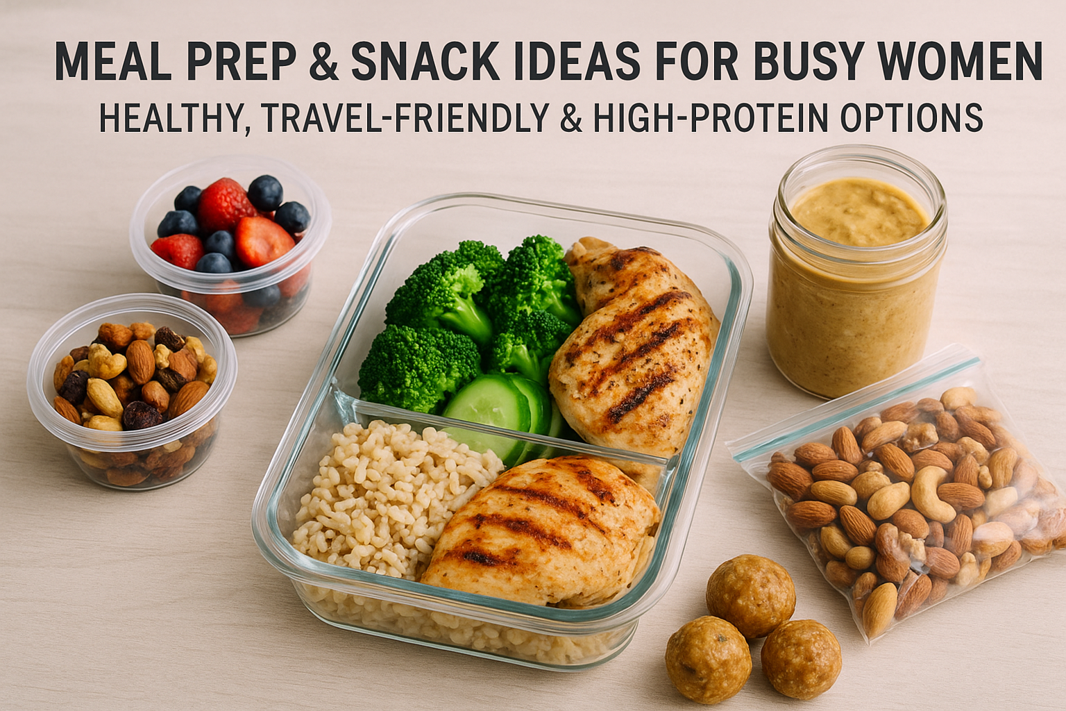 meal prep and snack ideas for busy women