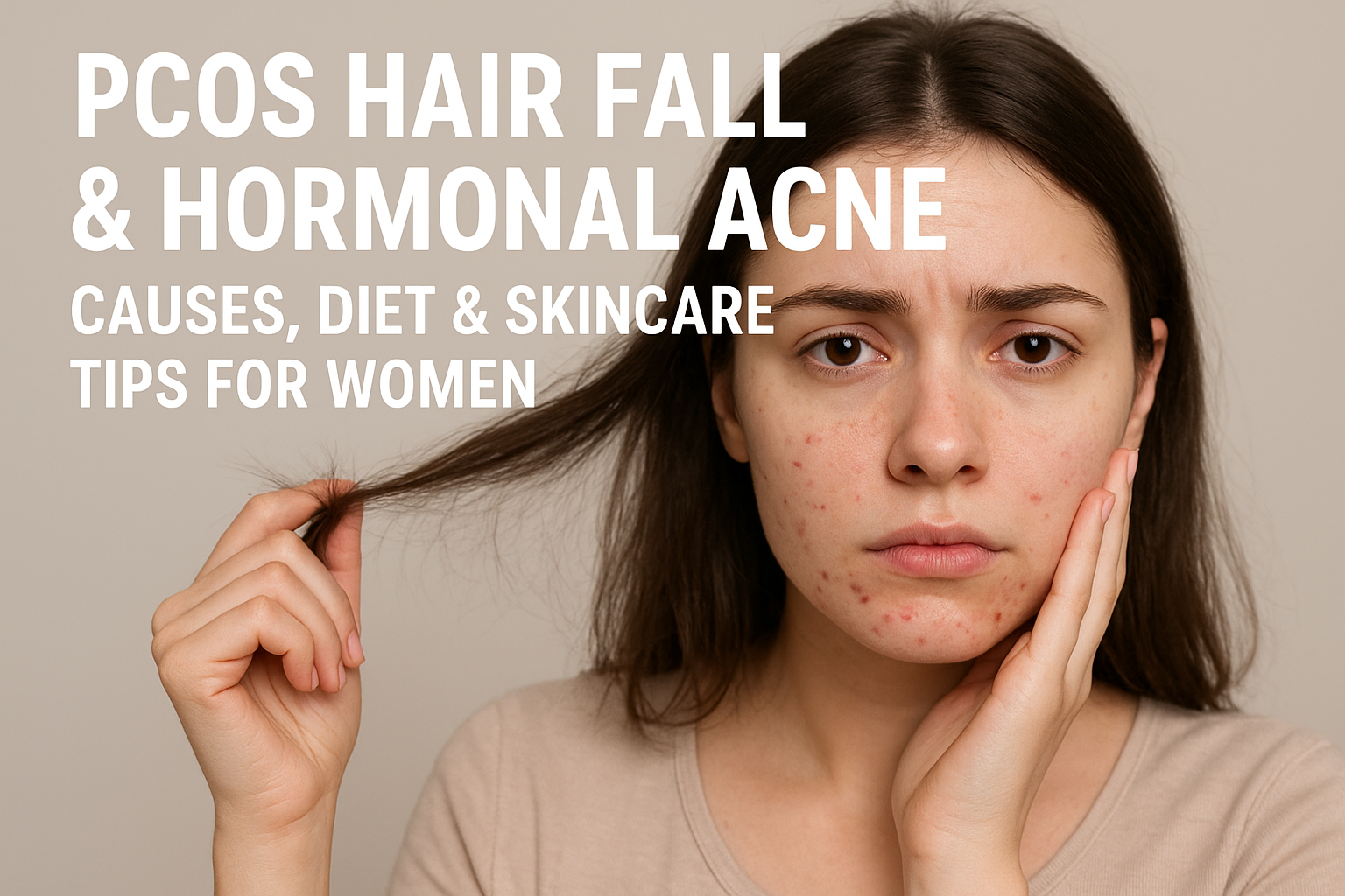 PCOS hair fall and hormonal acne